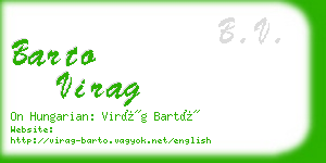 barto virag business card